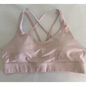 Zyia Active Sports Bra Pink Leopard Athletic Workout Activewear Padding XXXL 3X